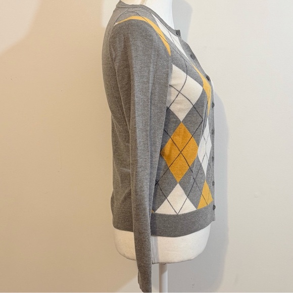 Brooks Brothers Argyle Cardigan Sweater |Lightweight | Wool Blend | Size Small - Picture 3 of 8